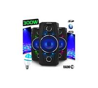 Enceinte Karaoké Mobile Sono High Power autonome batterie à LED 300W 8" - USB/BT/SD/FM - Pickering XS8 + Ampoule DIAMS