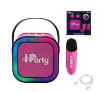 LEXIBOOK - Enceinte Karaoké Portable Rose avec 2 microphones sans fil