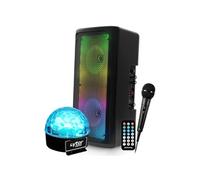 Enceinte Karaoké SONO DJ PARTY Mobile SRX206 autonome LED - 300W - USB/SD/Bluetooth + Micro + lumière SIXMAGIC