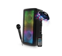 Enceinte Karaoké SRX206 Mobile SONO DJ autonome LED - 300W - USB/SD/Bluetooth + Micro Télécommande + UFO OVNI