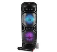 Enceinte Karaoké sur Batterie Lumineuse 800W - INOVALLEY - HP59-XXL - Bluetooth, USB, Microphone sans Fil, Réglage Bass