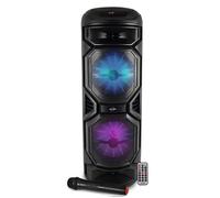 Inovalley Enceinte karaoké lumineuse HP59-XXL Bluetooth V5.0 80 cm 800 W Noir