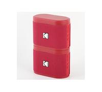 KODAK Soundbrix - Lot de 2 Enceintes Bluetooth Magnétique avec Mécanisme de Docking, Sans Fil, Connectez jusqu'à 100 Enceintes, Autonomie de 3h, Charge Type-C, Puissance 5W RMS - Rouge