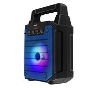 Enceinte lumineuse - LINQ - Bluetooth - Compatible Micro - Lecteur carte - Bleu
