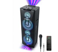 Enceinte M-1990 DJ à LED Party box double bluetooth + Micro - BT/CD/AUX/USB - 1000W
