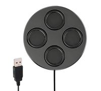 Enceinte magnétique, sortie audio basse profonde, 12,6 x 12,6 x 2,6 cm, haut-parleur USB avec câble, appareil USB de bureau, ordinateur portable, tablette, voyage