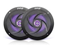 Enceinte Marine étanche - - Noir - 100 Watts - 2 voies - lumières LED bleues