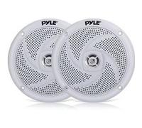 Pyle Haut-Parleurs Marine- Enceintes Extérieurs 2 Voies - Système Audio Stéréo Résistant à l'eau et aux Intempéries - Haut-Parleur Marin étanche - 180 Watts - 1 Paire - Blanc