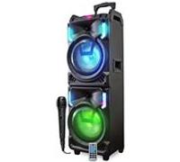 Inovalley Enceinte nomade MS01XXL-N 800W Bluetooth USB Effets LED Microphone Sono Karaoke DJ Trolley