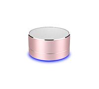 Enceinte Metal Bluetooth pour Manette Playstation 4 PS4 Smartphone Port USB Carte TF Auxiliaire Haut-Parleur Micro Mini (Rose)
