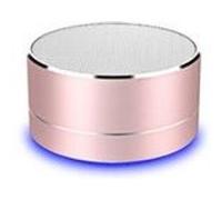 Enceinte metal bluetooth pour oppo reno smartphone port usb carte tf auxiliaire haut-parleur micro mini (rose)