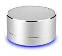 Enceinte metal bluetooth pour smartphone samsung, huawei, sony, etc port usb carte tf auxiliaire haut-parleur micro mini (argent) Argent G