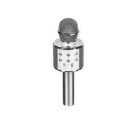 Be Mix Enceinte micro karaoké HT2039 Bluetooth 3W Autonomie 4h Jack 3,5mm Universelle Argenté