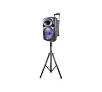 Enceinte Mobile 10" 500W Amplifiée à LEDs + pied