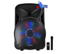 Enceinte mobile amplifiée 700W 12'' à LEDs RVB USB/BT/SD/FM PARTY12