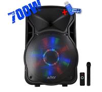 Enceinte mobile amplifiée 700W 12'' à LEDs RVB USB/BT/SD/FM PARTY12
