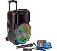 Enceinte mobile amplifiée 700W 12'' à LEDs RVB USB/BT/SD/FM PARTY12 + Câble PC ORDI Smartphone, Soirée Fête Anniversaire
