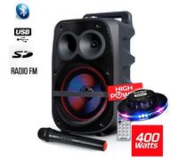 Enceinte KARAOKE ENFANT smartphone Autonome 200W DJ SONO Koolstar LED micro/Fonction BT/USB/AUX/ + OVNI