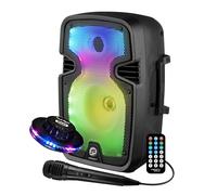 Enceinte Mobile Karaoké Festisound VENICE08, 200W Autonome sur batterie, Bluetooth USB / TWS Radio, Micro, Light OVNI LED