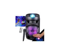 Enceinte mobile sur batterie INOVALLEY KA02 BOWL - 400W, USB TWS, RADIO FM, Karaoké Enfant, Lumières Bagues LED EN CADEAUX