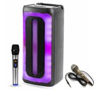Enceinte mobile USB Bluetooth Karaoke Ibiza SIGMA40 200W - 2 Micros - Soirée Famille Maison Fête