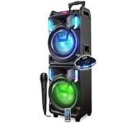 Inovalley Enceinte nomade MEGA 800W MS01XXL-N - USB/Bluetooth, LED OVNI, Micro SONO Karaoke, Trolley