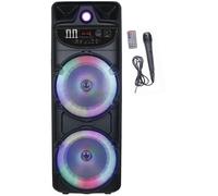 Enceinte nomade - INOVALLEY - MS02-XXL-N - Lumineuse - 1000 W - Bluetooth - Autonomie 2 à 3 heures - Fonction karaoké