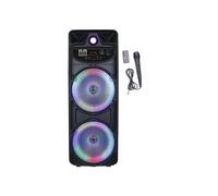 Enceinte nomade - INOVALLEY - MS02-XXL-N - Lumineuse - 1000 W - Bluetooth - Autonomie 2 à 3 heures - Fonction karaoké