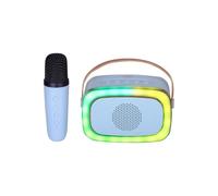 ENCEINTE NOMADE KARAOKÉ BLEUE AVEC MIC XR 8A01 MINI PARTY TREVI