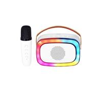 Enceinte nomade karaoke Bluetooth - Trevi - XR 8A01 MiniParty - Batterie USB-C - Micro inclus - Blanche