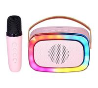 Enceinte Nomade Karaoke - Trevi - XR 8A01 - Bluetooth - Batterie Rechargeable - Rose