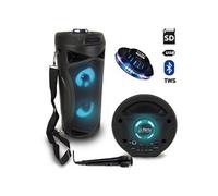 Enceinte nomade PARTY BAZOOKA -SONO DJ Autonome à LED - TWS - USB/SD/Bluetooth Micro - Jeu de lumière Ovni
