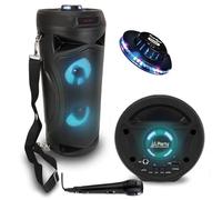 Enceinte nomade PARTY BAZOOKA -SONO DJ Autonome à LED - TWS - USB/SD/Bluetooth Micro - Jeu de lumière Ovni