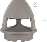 McGrey WPL-660GY BT 360° Enceinte Outdoor Active 2 Voies pour Jardin - Portée Bluetooth® : env. 10 mètres - Diffusion sonore à 360° - Résistante à l'eau et aux UV (IP56) - Gris