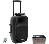 Enceinte PA mobile Omnitronic MES-15BT2 38 cm 15 pouces sur secteur, à batterie
