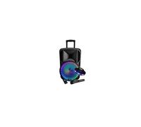 enceinte party12-led 700w 12 à leds rvb mobile batterie dj pa usb/bt/sd/fm cable pc + effet ovni