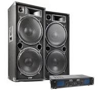 Enceinte Passive - MAX - MAX215 - 2000 W - Amplificateur Skytec SPL2000 - Woofer 2x15 pouces
