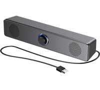 Enceinte Pc Bluetooth 5.0 Alimenté Par Usb 2 En 1 Haut-Parleur D'Ordinateur Avec 2 Diaphragmes Stéréo 3D Contrôle Du Volume Pour Pc Bureau Ordinateur Portable[Video3791]
