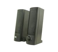 WE Enceinte barre de son PC 2x2,5W modulable USB Jack stéréo 3,5mm Interrupteur on/off Noir