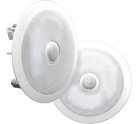 Enceinte Plafond/Murale 20,3 Cm ¿ Paire D'Enceintes 2 Voies Woofer Médium-Grave Avec Tweeter Orientable À Dôme En Titane De 2,54 Cm Design- Haut Parleur Encastrable Plafond
