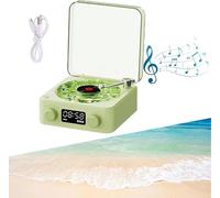 Enceinte platine rétro avec Bluetooth et lumières réglables, dispose de 4 sons de la nature, idéal pour la chambre, l'extérieur et les fêtes