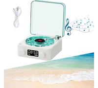 Enceinte platine rétro avec Bluetooth et lumières réglables, dispose de 4 sons de la nature, idéal pour la chambre, l'extérieur et les fêtes
