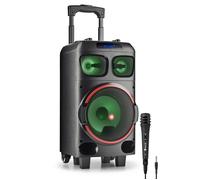 Enceinte portable 120W NGS WILDDUBZERO - 8" WOOFER COMPATIBLE avec TECHNOLOGIE BLUETOOTH ET TWS - USB/SD/BT. Batterie 7 HEURES