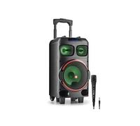 Enceinte portable 120W WILDDUBZERO - 8" WOOFER COMPATIBLE avec TECHNOLOGIE BLUETOOTH ET TWS - USB/SD/BT. Batterie 7 HEURES