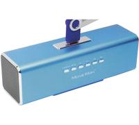 Technaxx Enceinte portable MusicMan MA Soundstation – Stéréo, Radio FM, MP3, USB, AUX, MicroSD (Bleu)