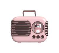 Enceinte portable au design rétro, son stéréo sans fil, basses renforcées, micro intégré, mini-enceinte créative en forme de valise pour D