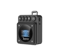 Enceinte Portable avec Affichage des Paroles, Basses Puissantes, Barre de Son, Appels Mains Libres, Lecteur de Musique MP3,