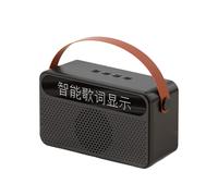Enceinte Portable avec Affichage des Paroles, Enceinte pour la Maison, KTV, , USB, Caisson de Basses, Noir