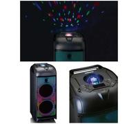 Enceinte portable Bluetooth 5.2 sur batterie ¿ 300W- portable sur batterie - Double microphone sans fil - éclairage LED RGB