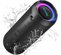 Enceinte Portable Bluetooth Aux Basses Renforcées, 30H, Bluetooth 5.3, 30W Enceinte Puissante, Ipx7, Aux, Tf Carte, Pour Fêtes/Voyage/Extérieur, Noir